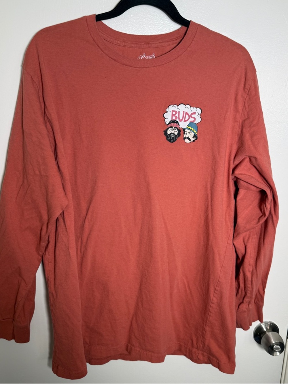 Check and Chong BUDS Movie Long Sleeve Graphic Tee - Rust 2XL